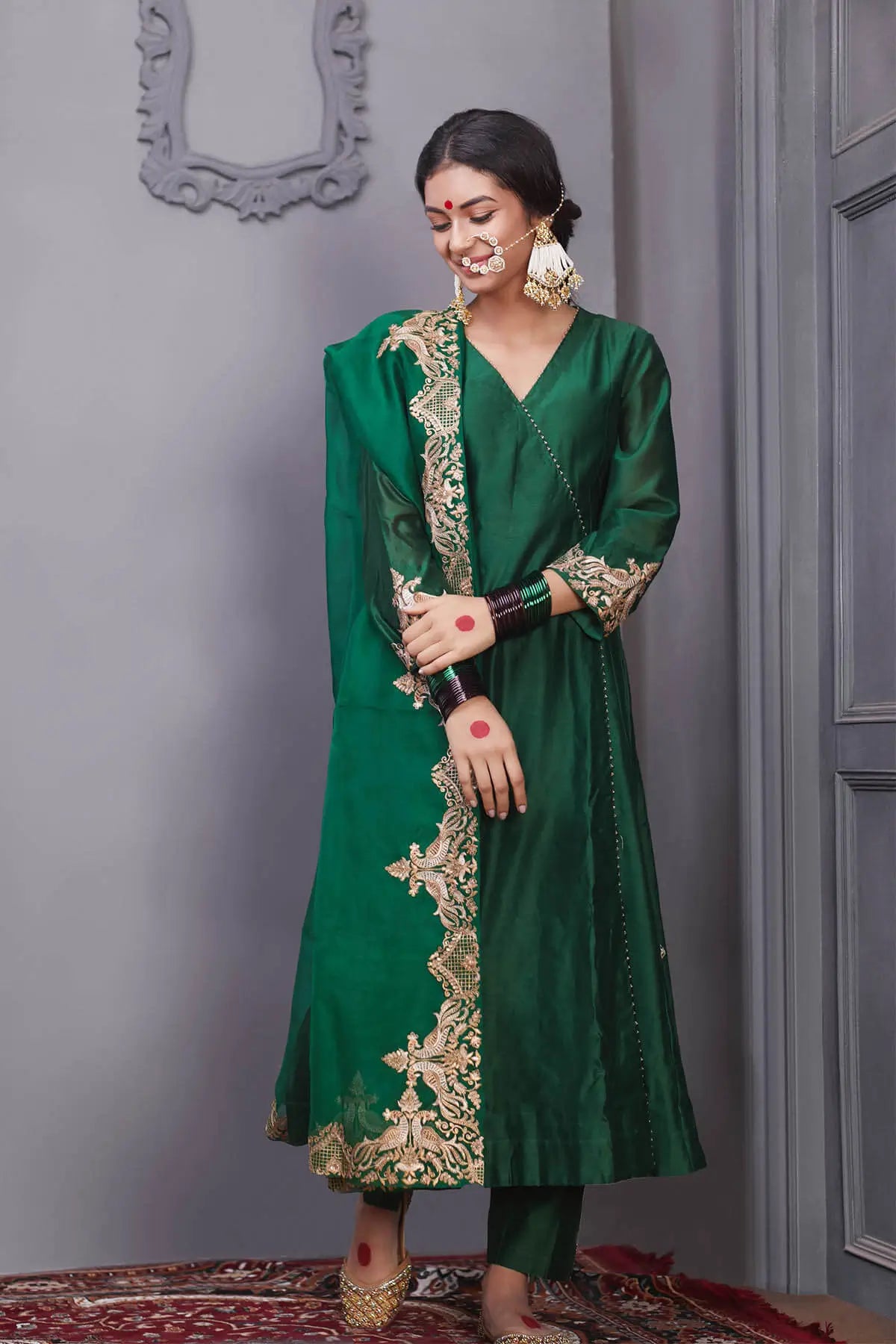 Peacock Angrakha set