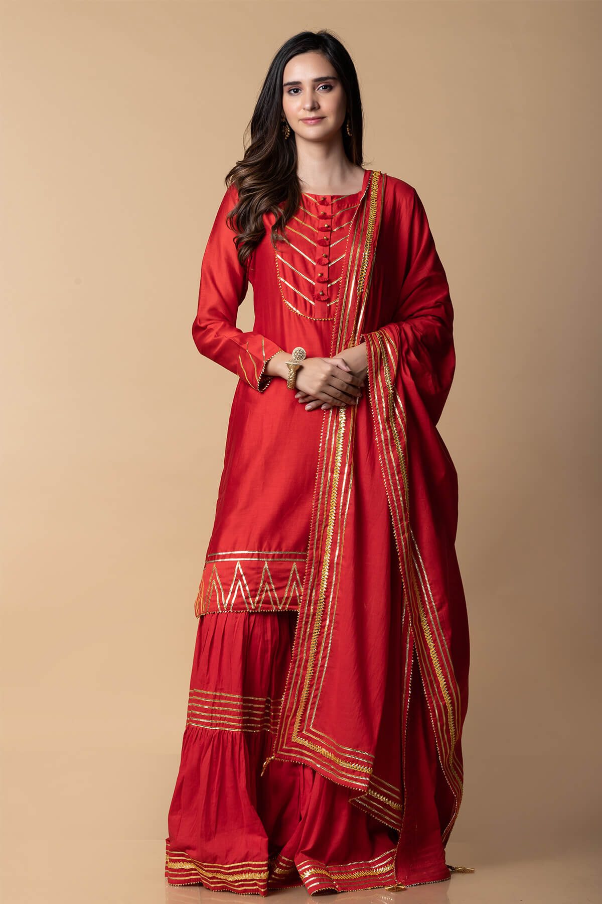 Gota Tiered Sharara Set