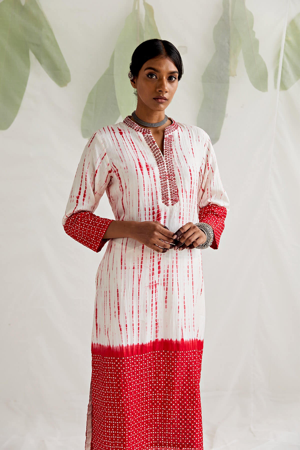 Fusion set in bandhni and tie n dye