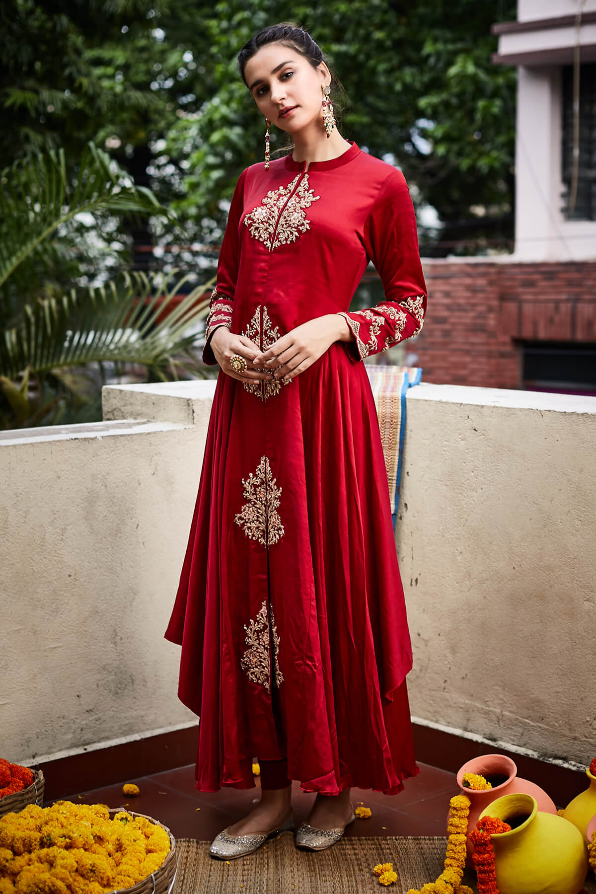 Our Signature Long Gown With A Little Front Slit