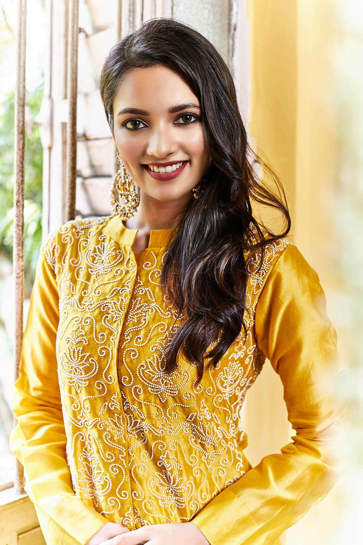 Pearl Embroidered High Low Tunic