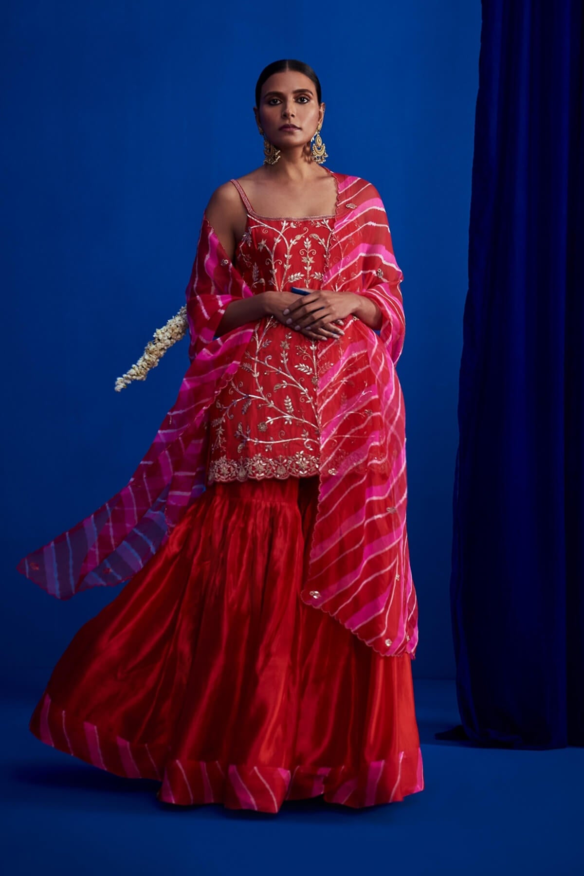 Sharara Set With Heavily Embroidered Spaghetti Kurta