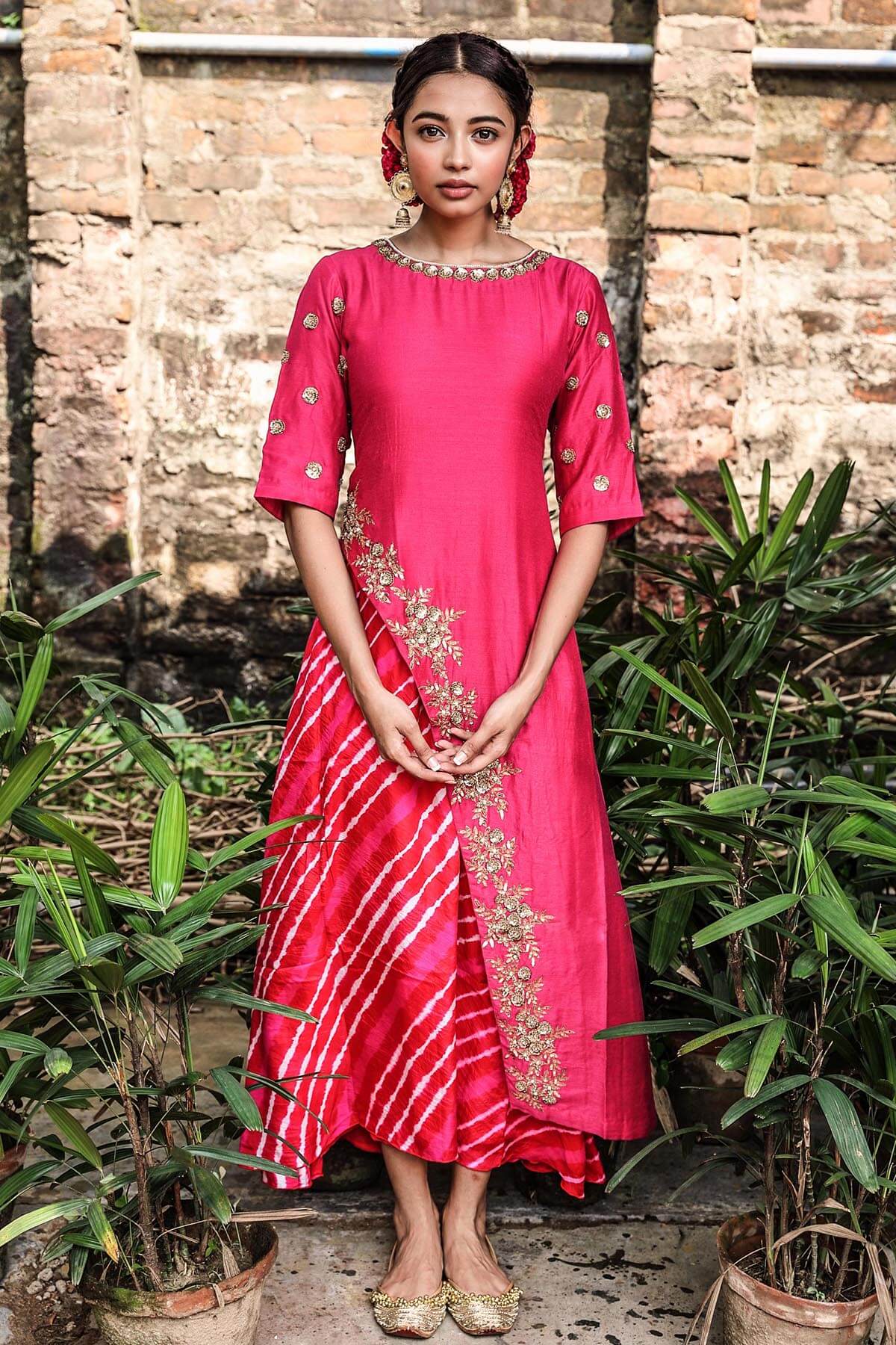 Double Layered Leheria Dress