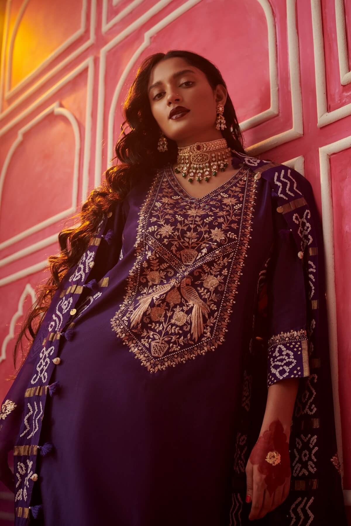 Gharchola Saarang Kurta Set