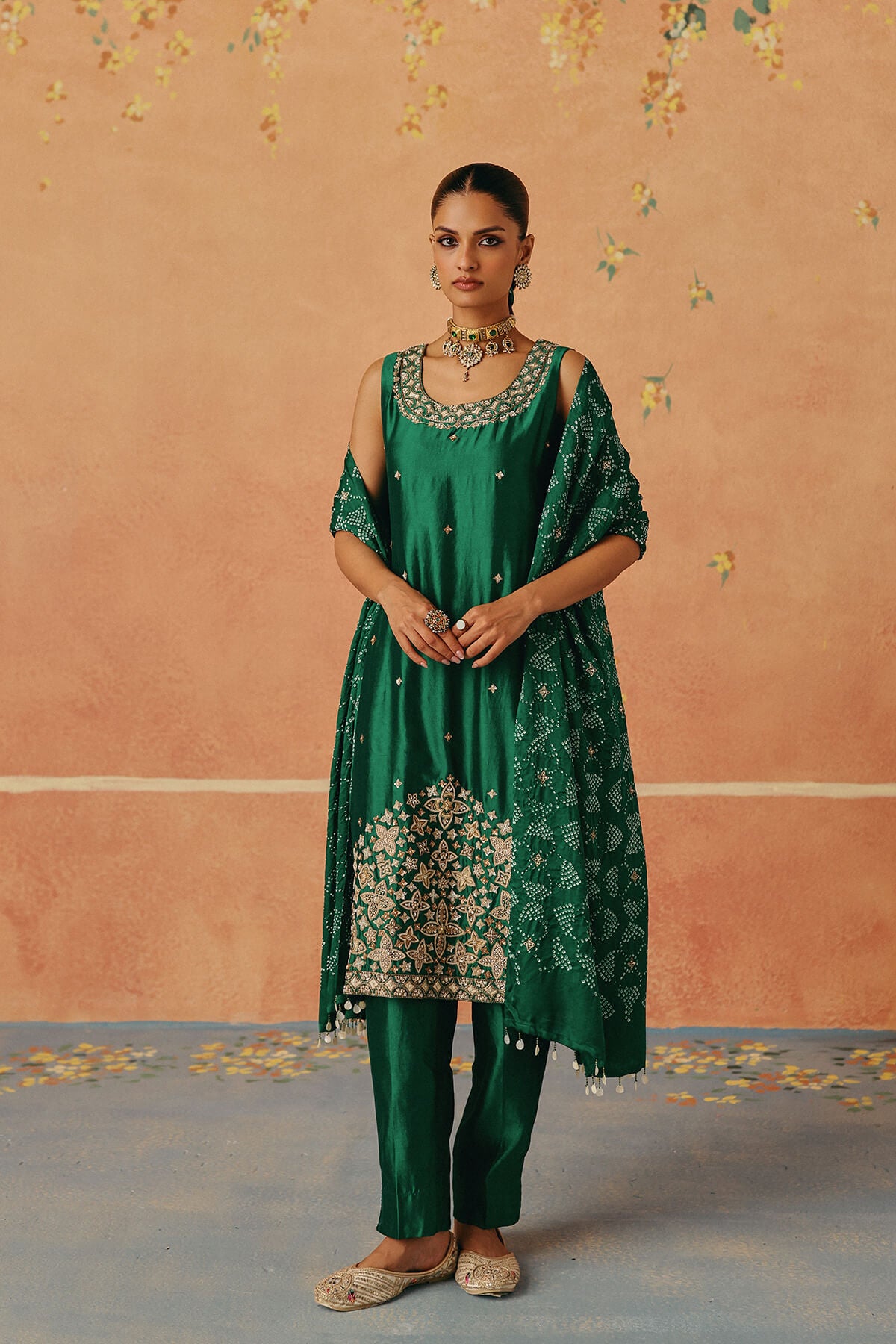 Panna Phool Kurta Set