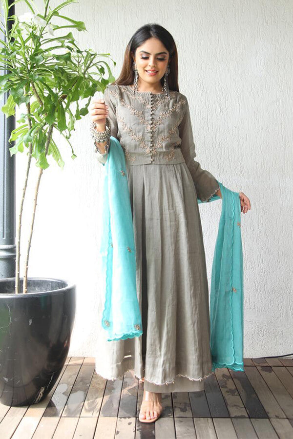 Jacket Anarkali With Dupatta