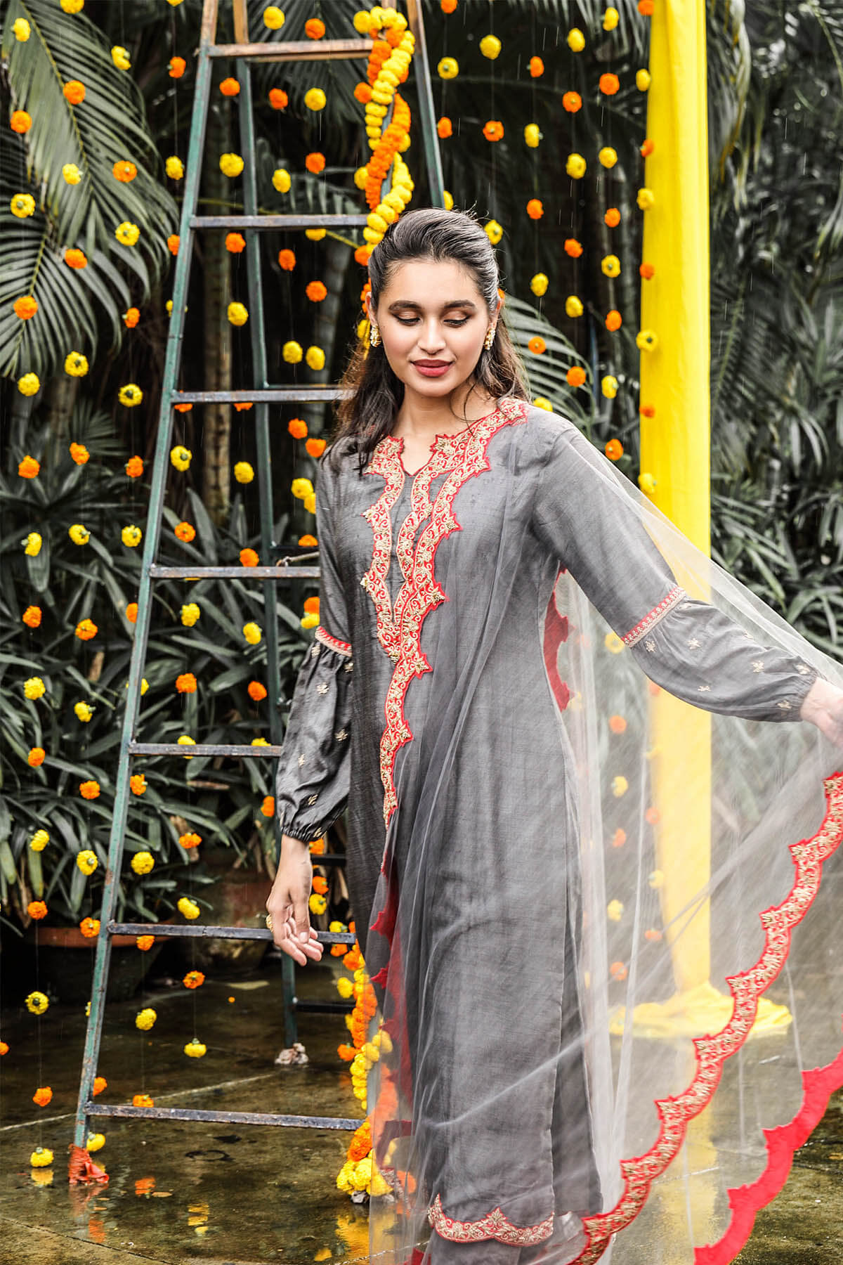 Moonga silk kurta set