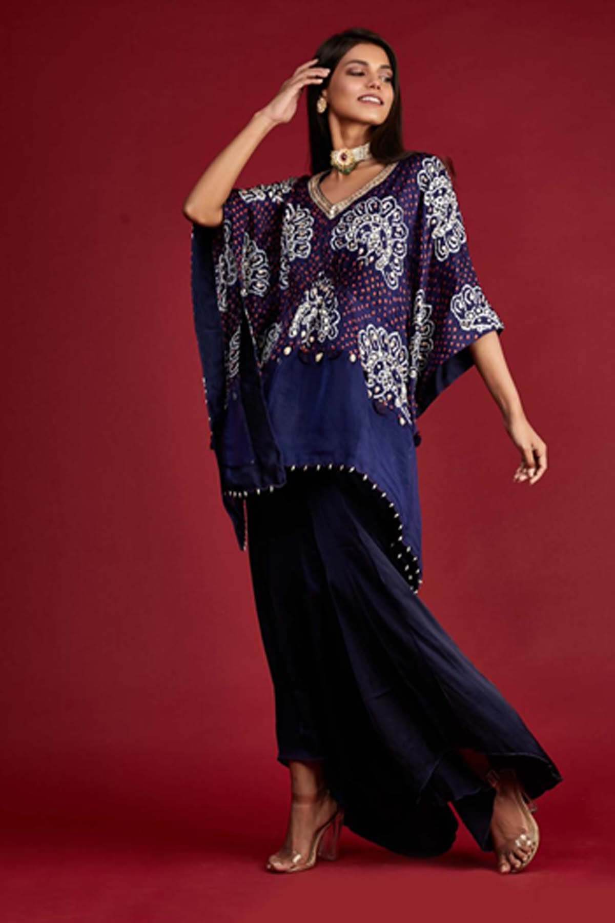 Short Kaftan With Bellbottoms