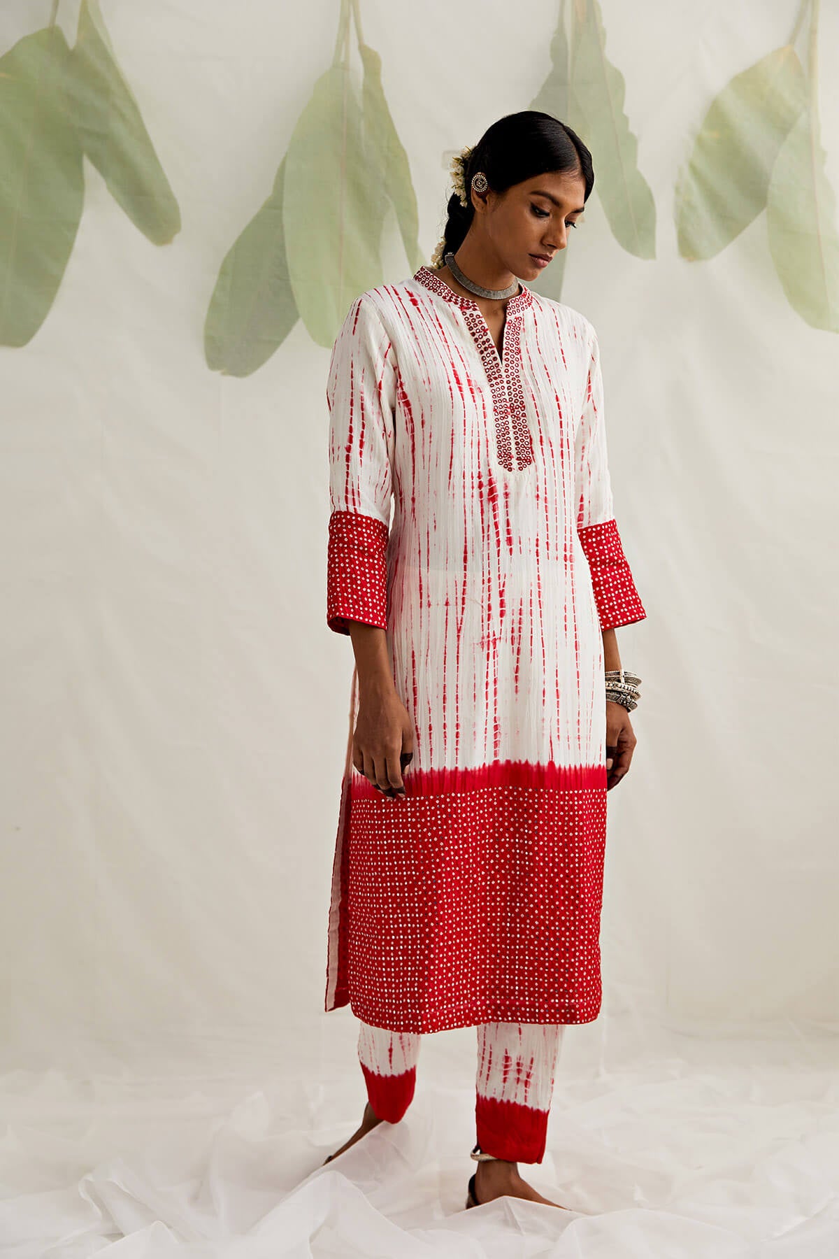 Fusion set in bandhni and tie n dye