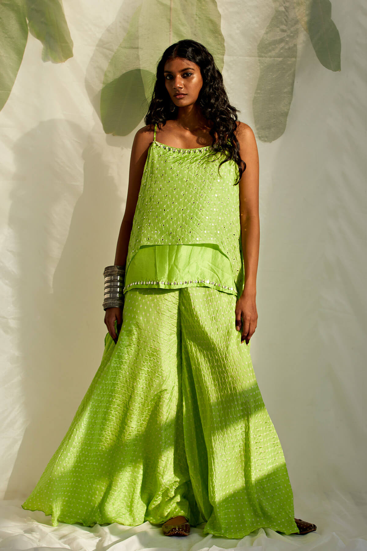 Spaghetti Bandhni sharara sets