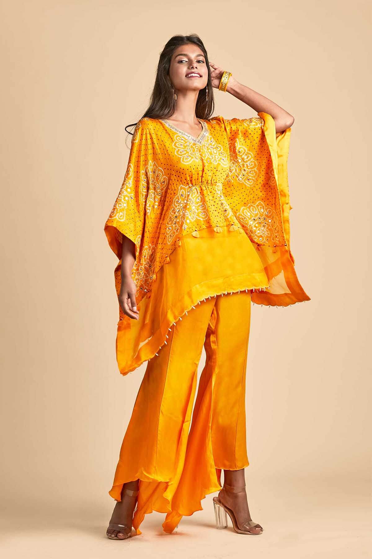 Short Kaftan With Bellbottoms