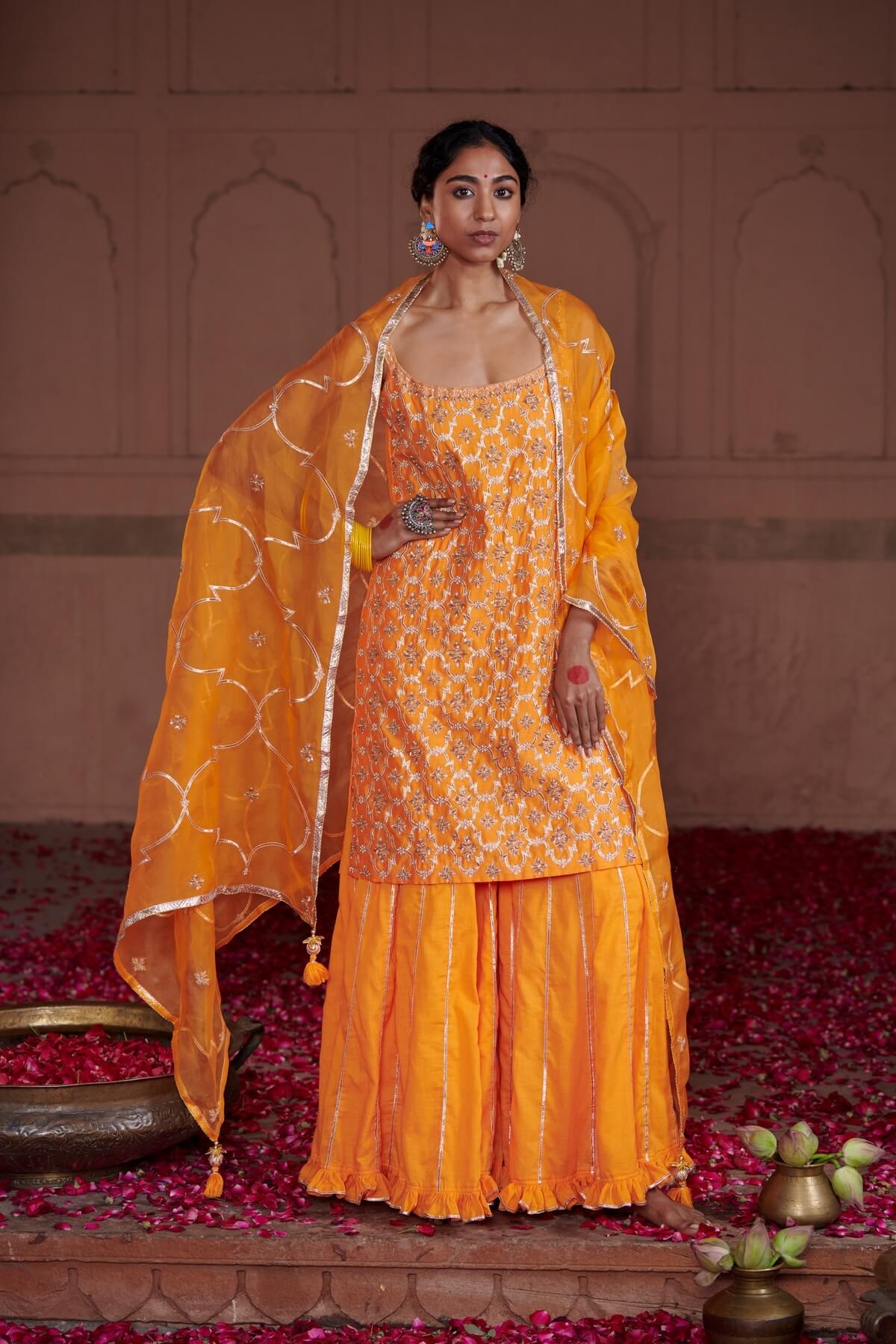 Saarang Sleeveless Signature Sharara Set