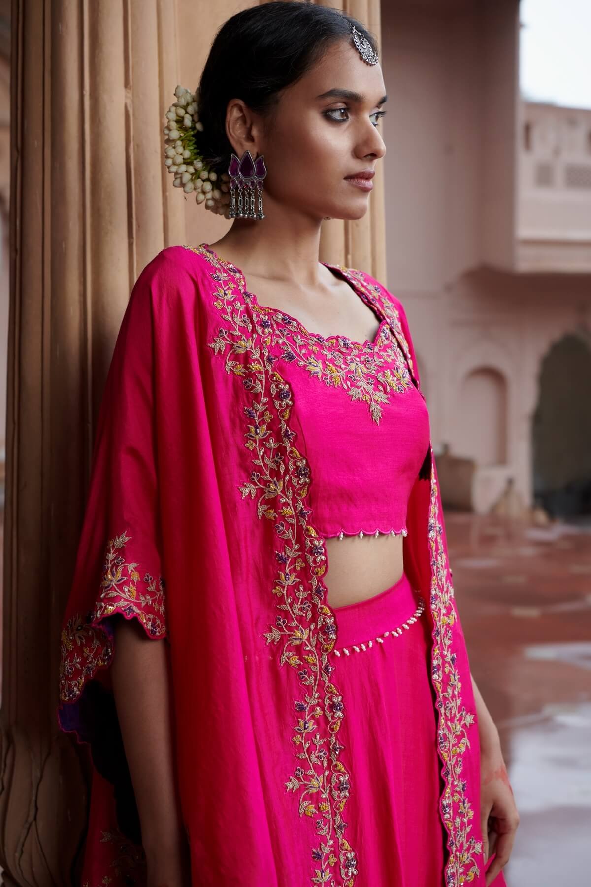 Embroidered Lehenga Cape Set