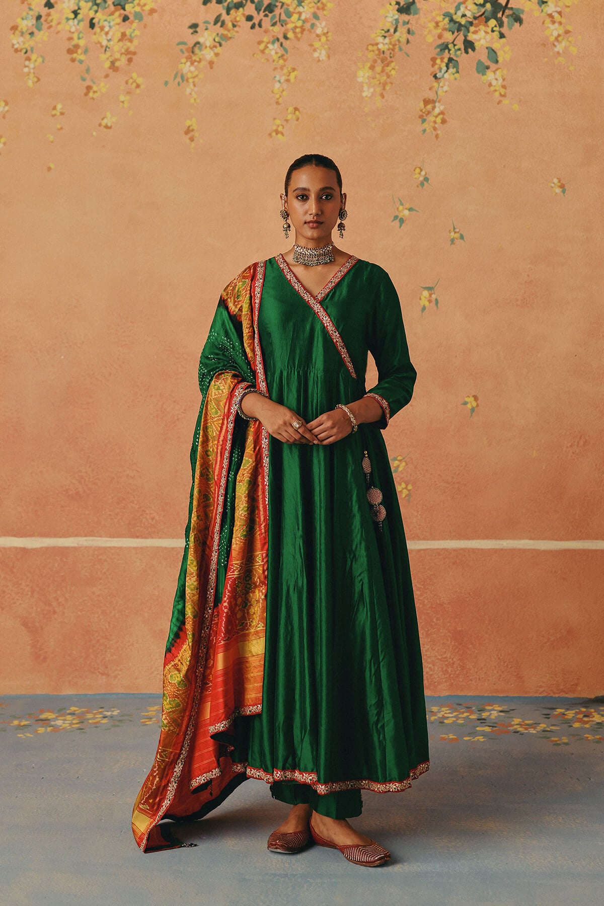 Regal Bandhni Patola Angrakha