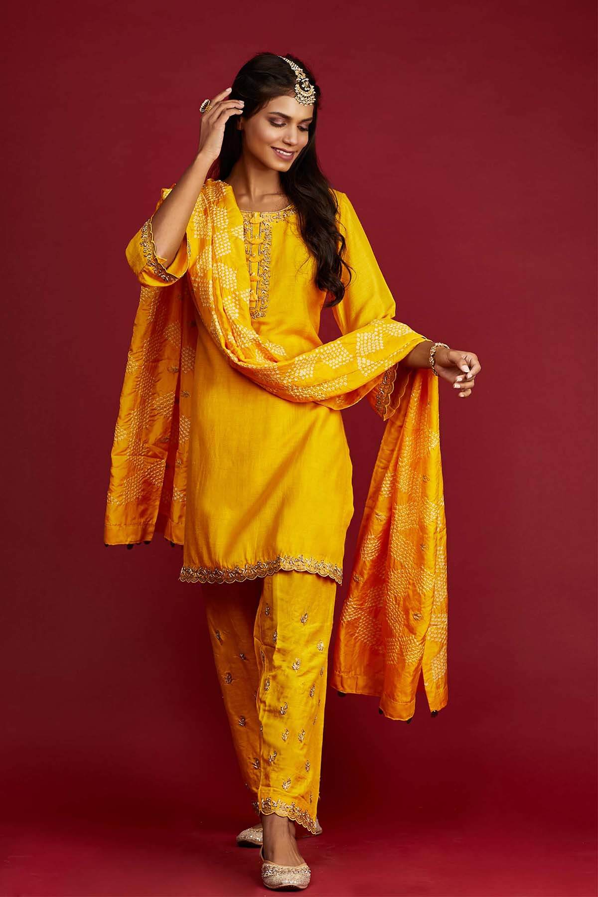 Saaz short kurta salwar set
