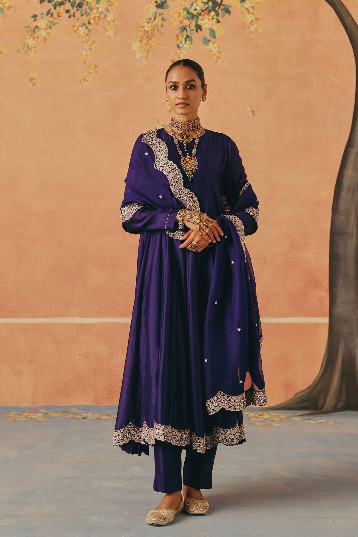 Purple Jhoom Anarkali
