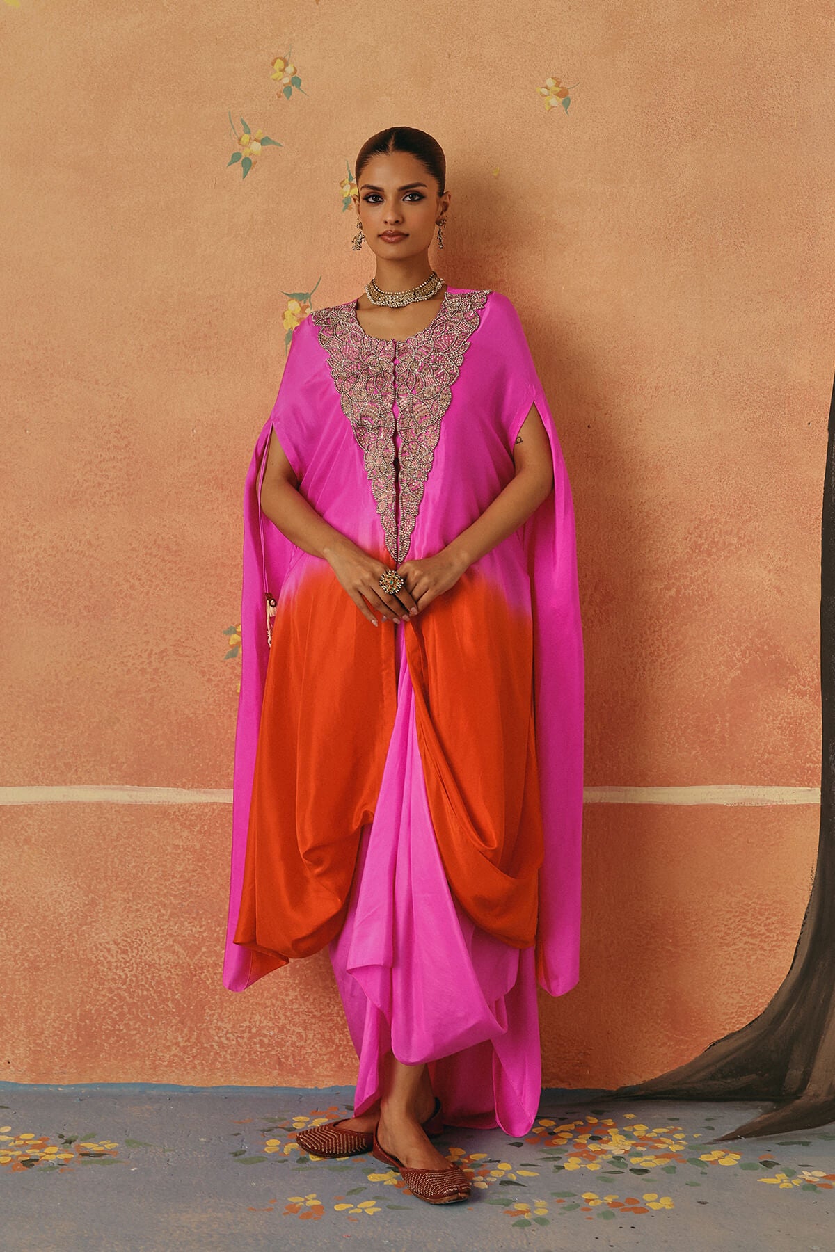 Rang Leher Cape Set