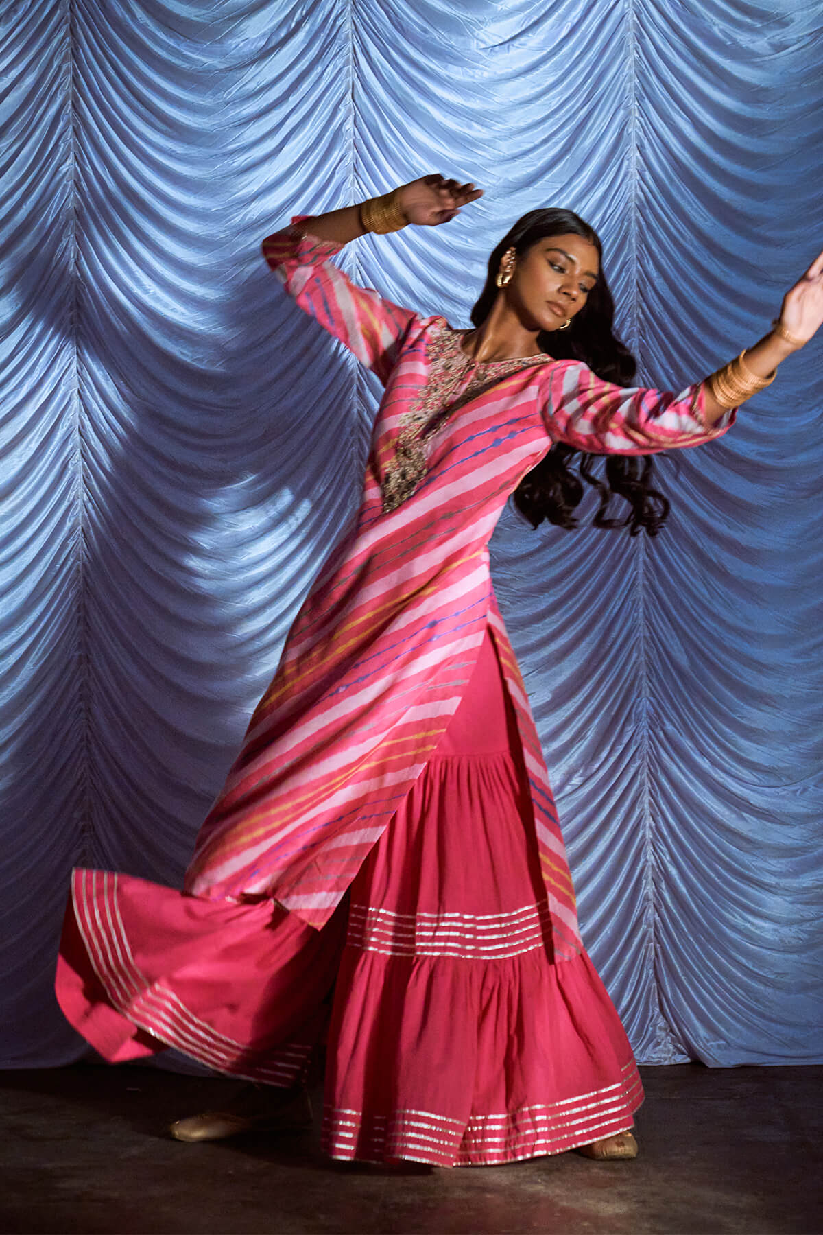 Chanderi Leheria Sharara