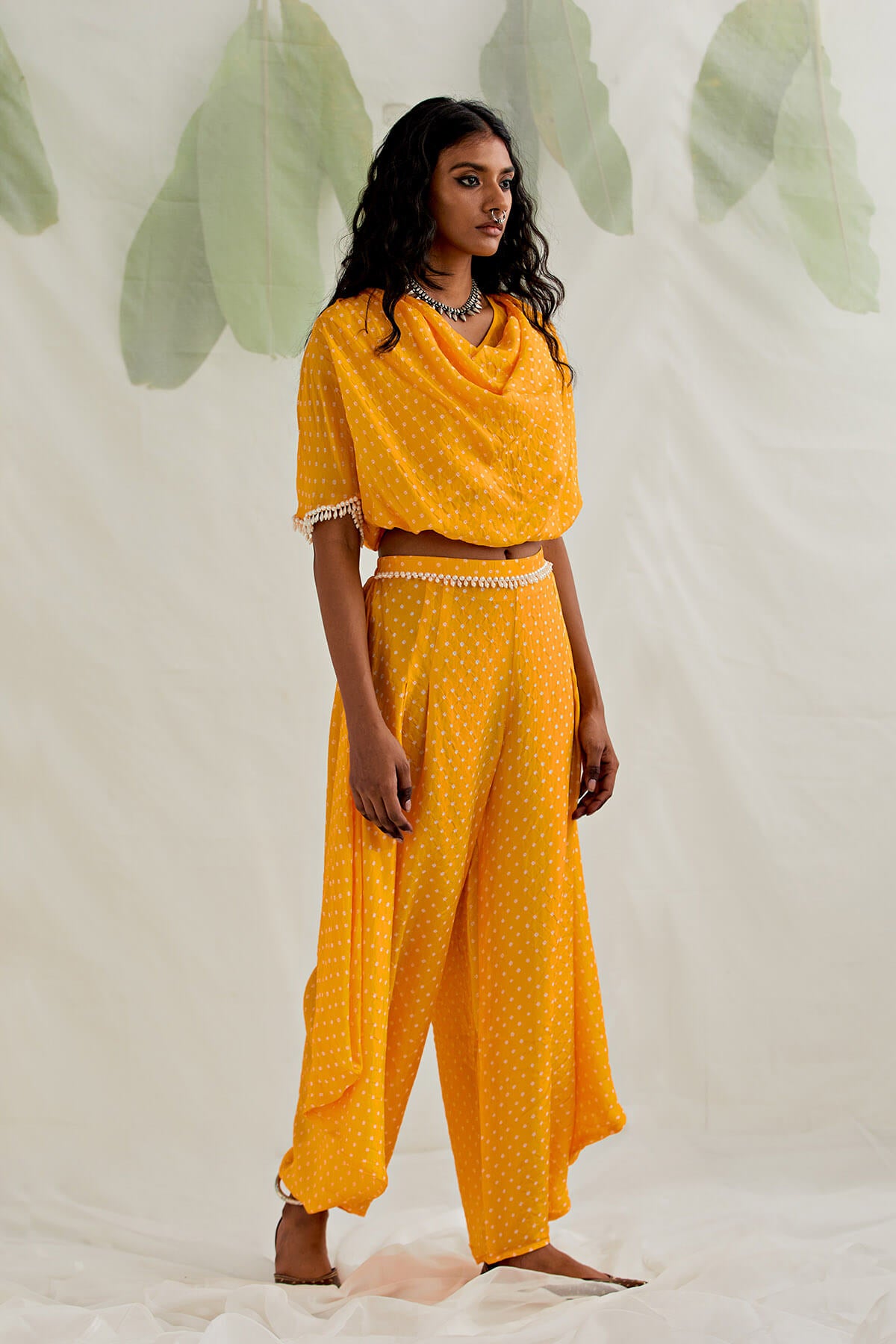 Bandhni cowl co-rd sets