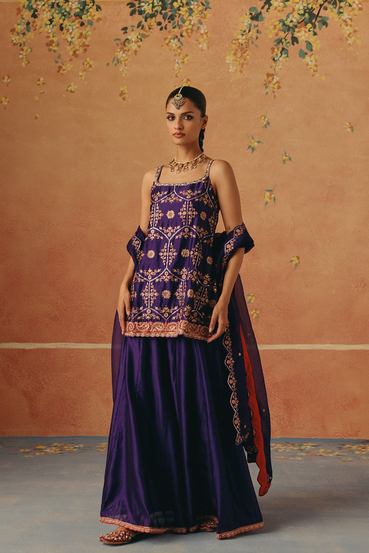 Jamun Gul Sharara Set