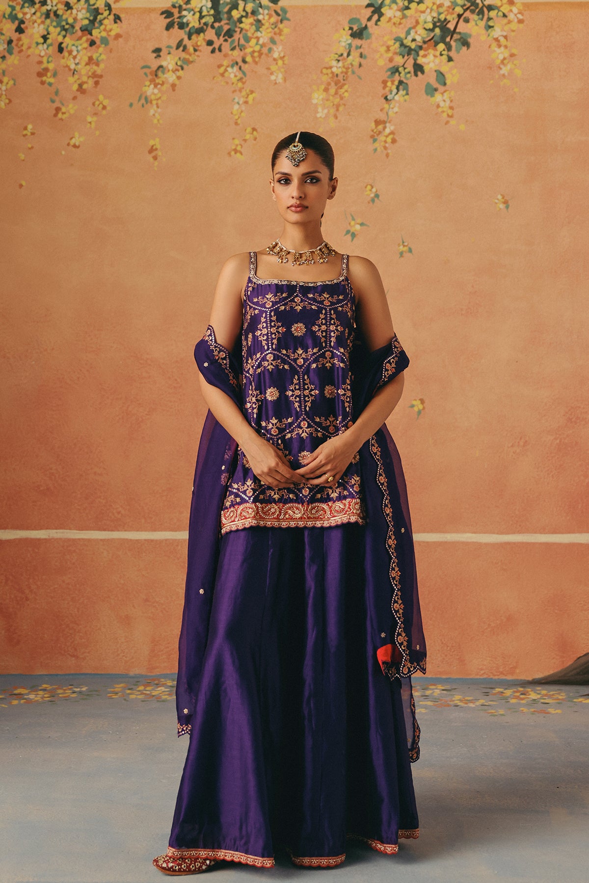 Jamun Gul Sharara Set