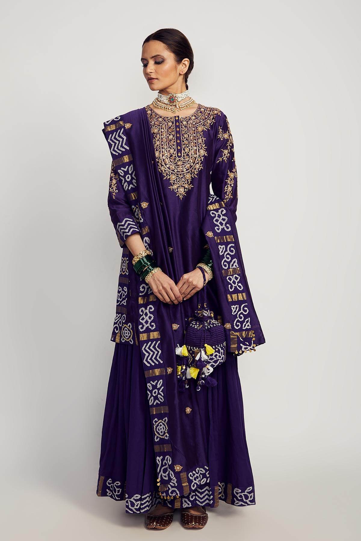 SAAZ Gharchola Gharara set