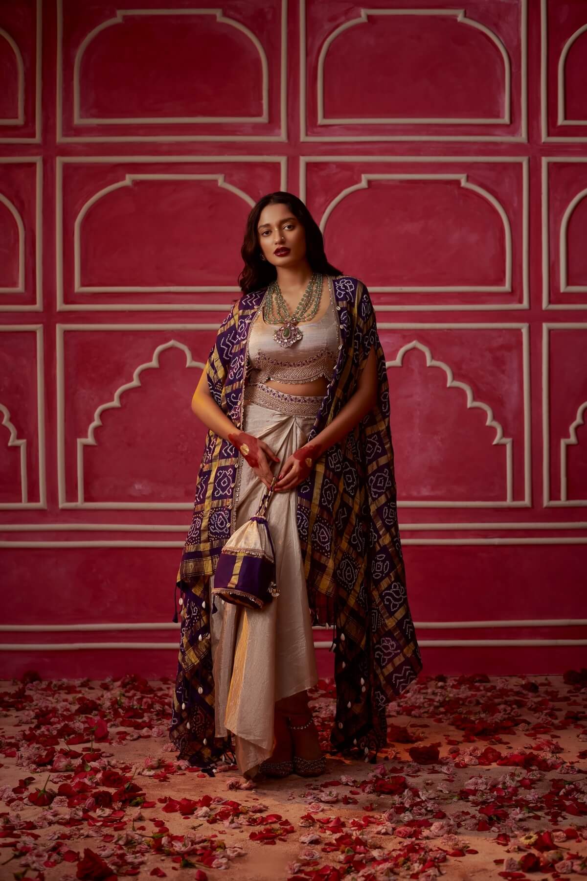 Gharchola Cape Skirt Set