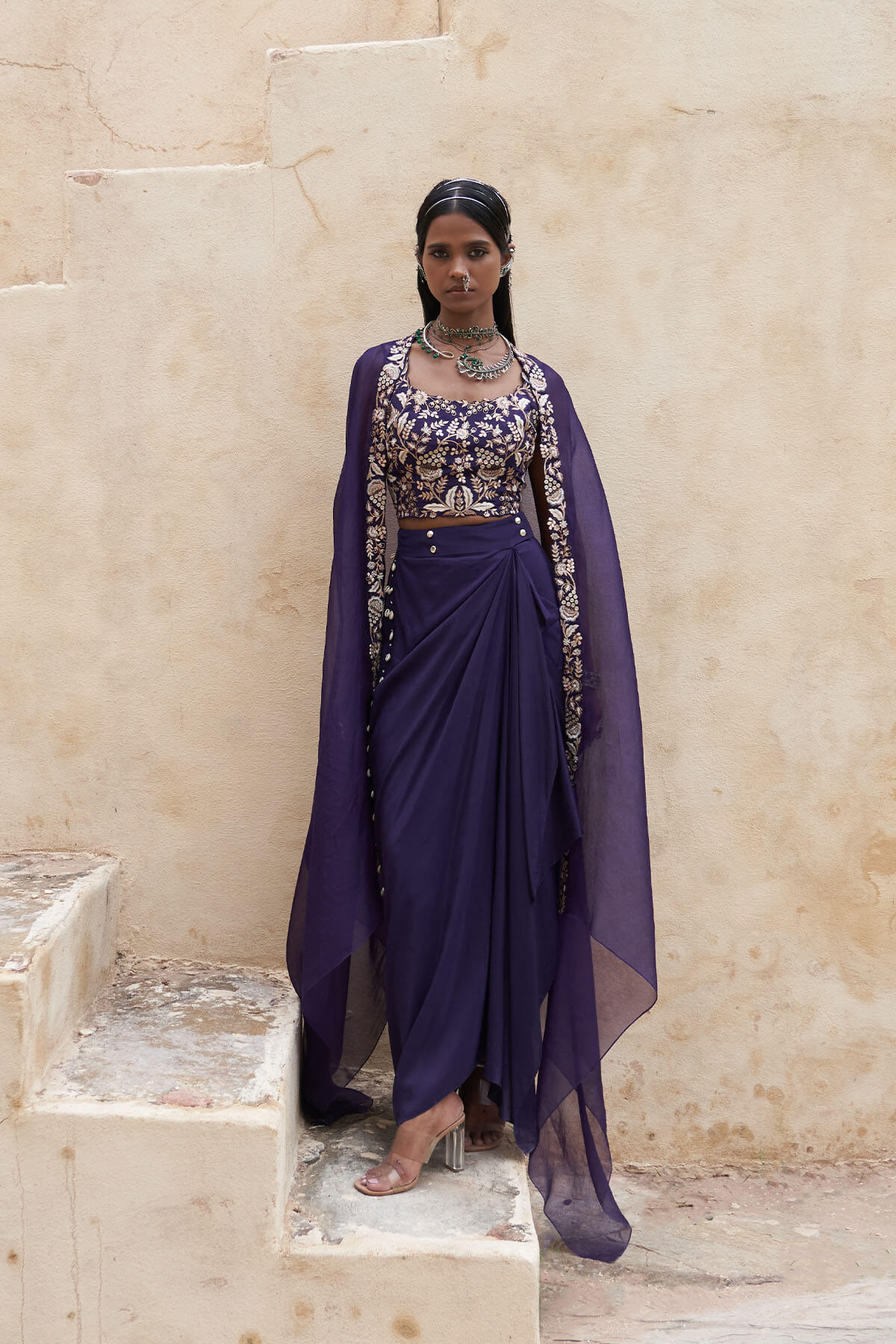 Royal Violet Skirt Set