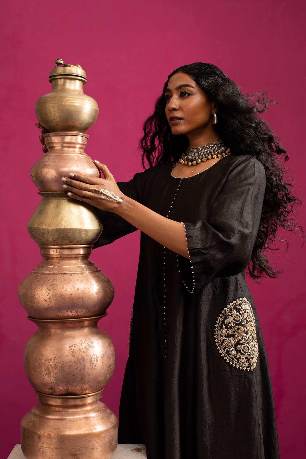 Peacock pocket kurta set