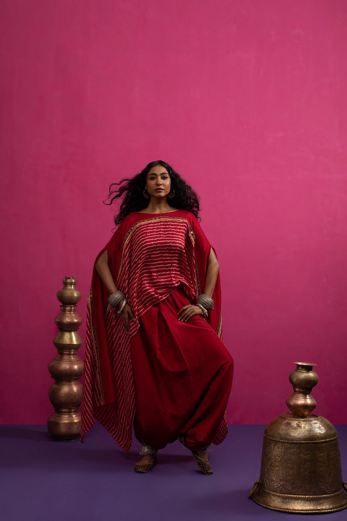 Mangalya asymmetrical cape set