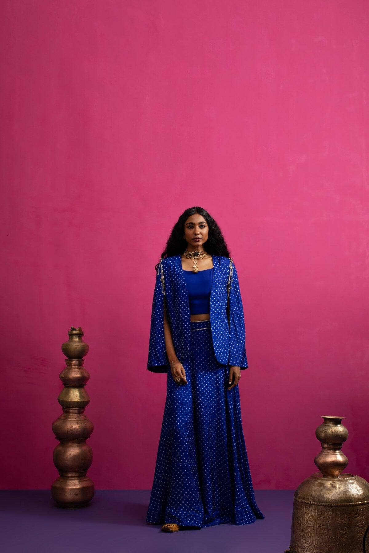 Electrifying blaire cape set