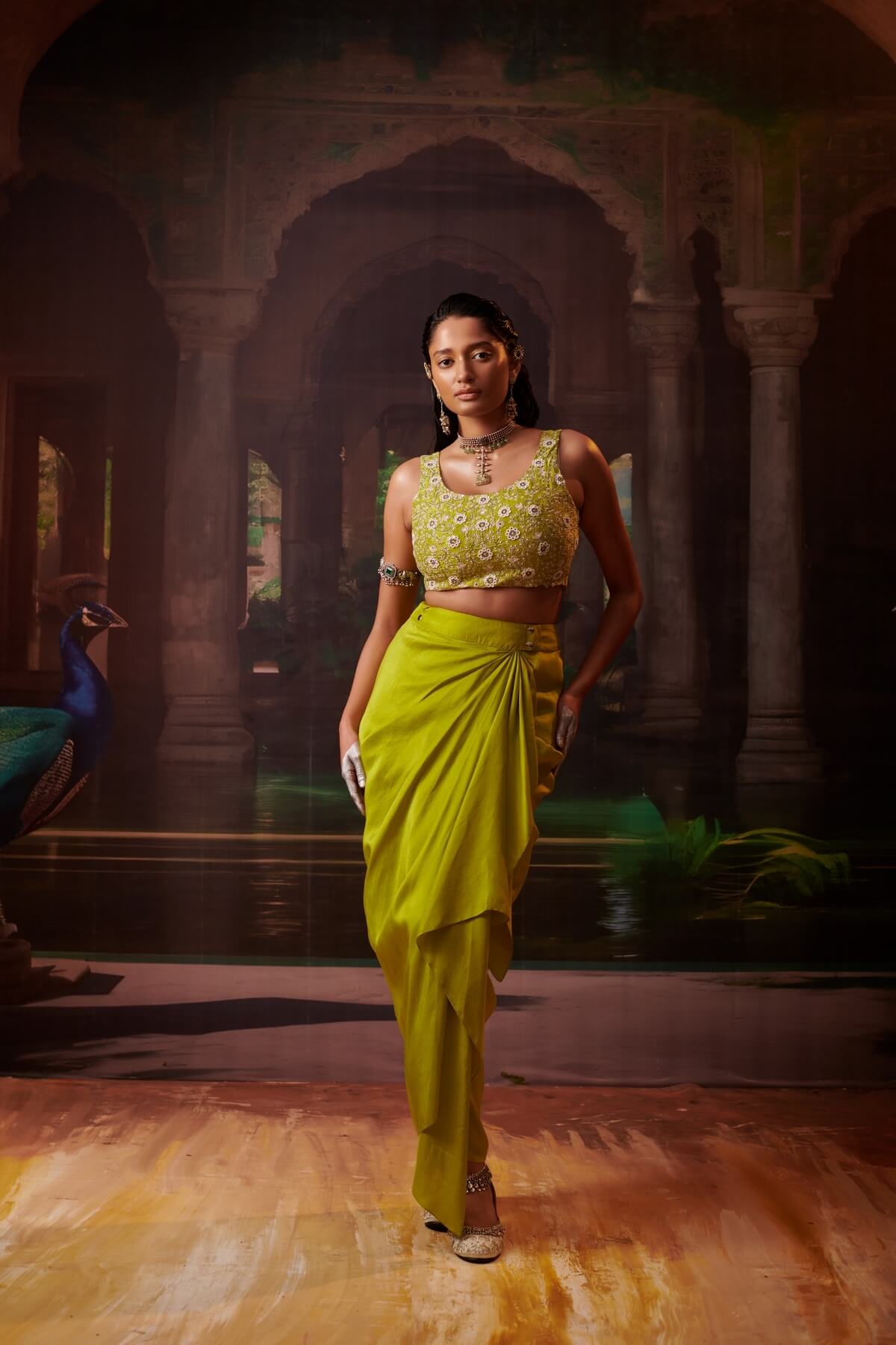 Rimjhim 3pc Bandhni Cape Set