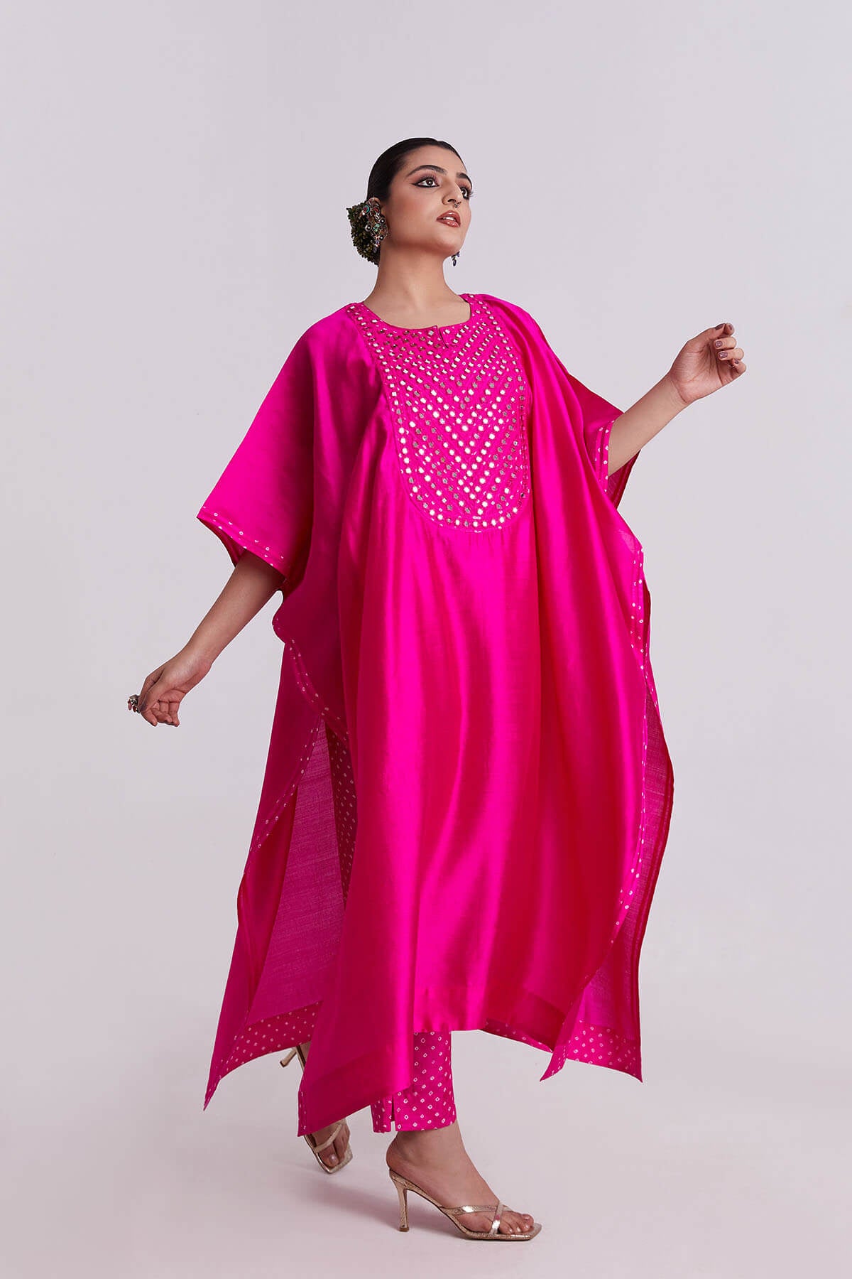 Bandhni Mirror Kaftan