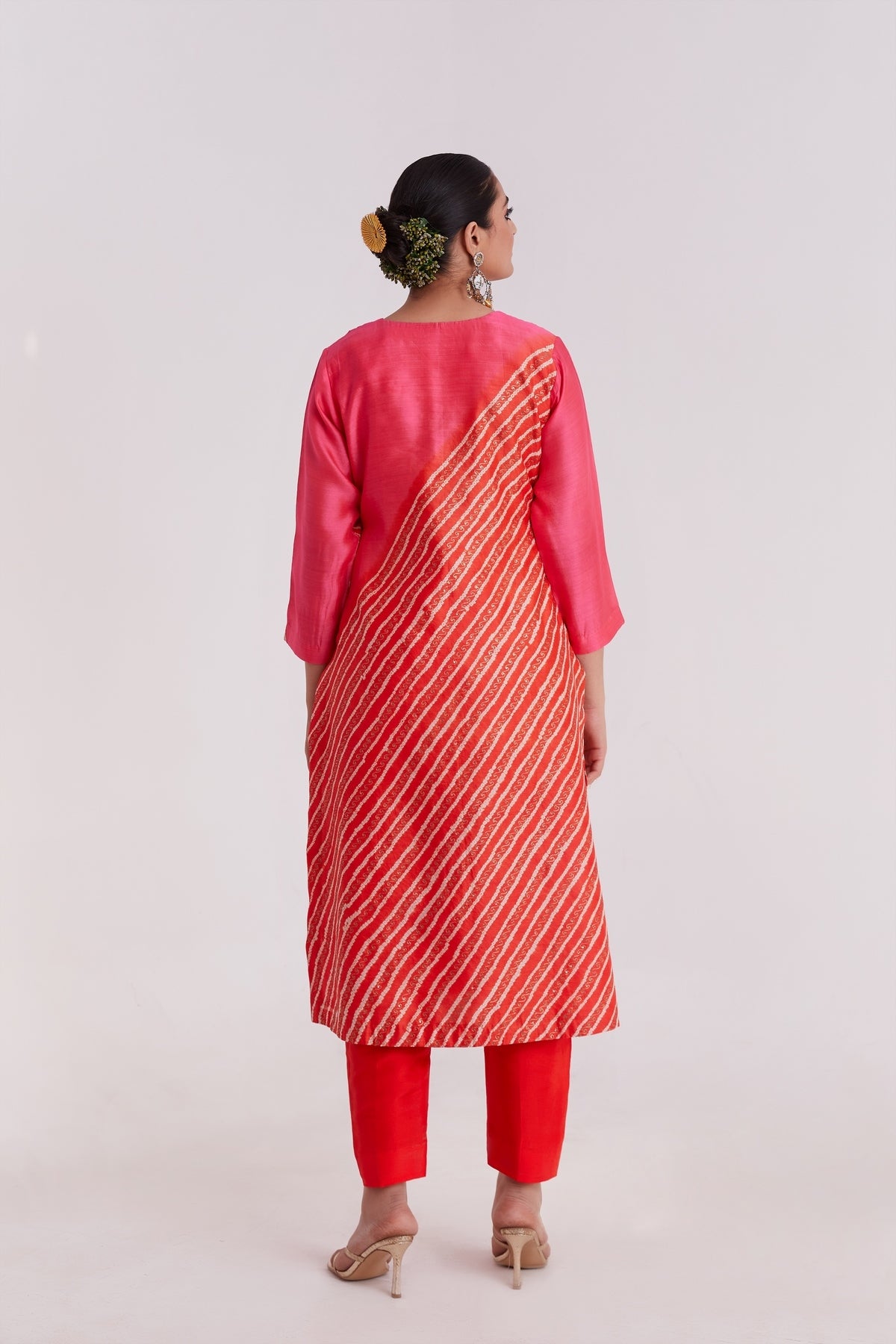 Elephant Bandhni Kurta