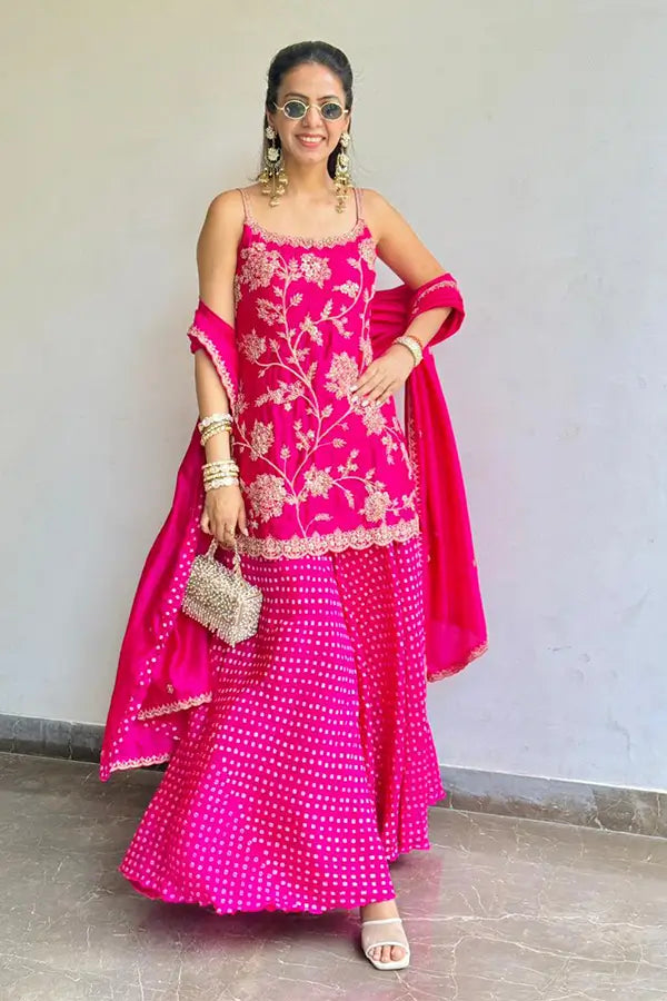 Strappy bageecha sharara