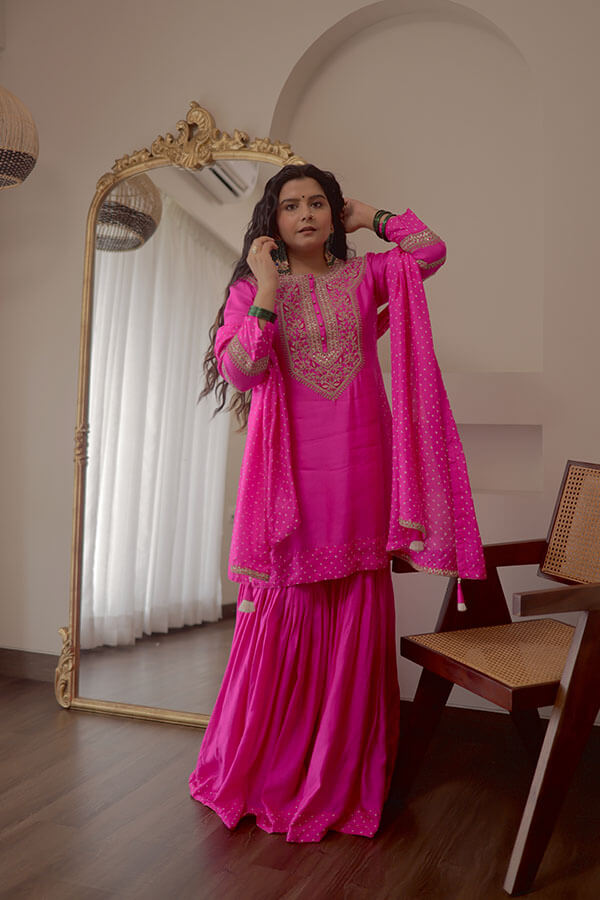 Bandhni Short Sharara