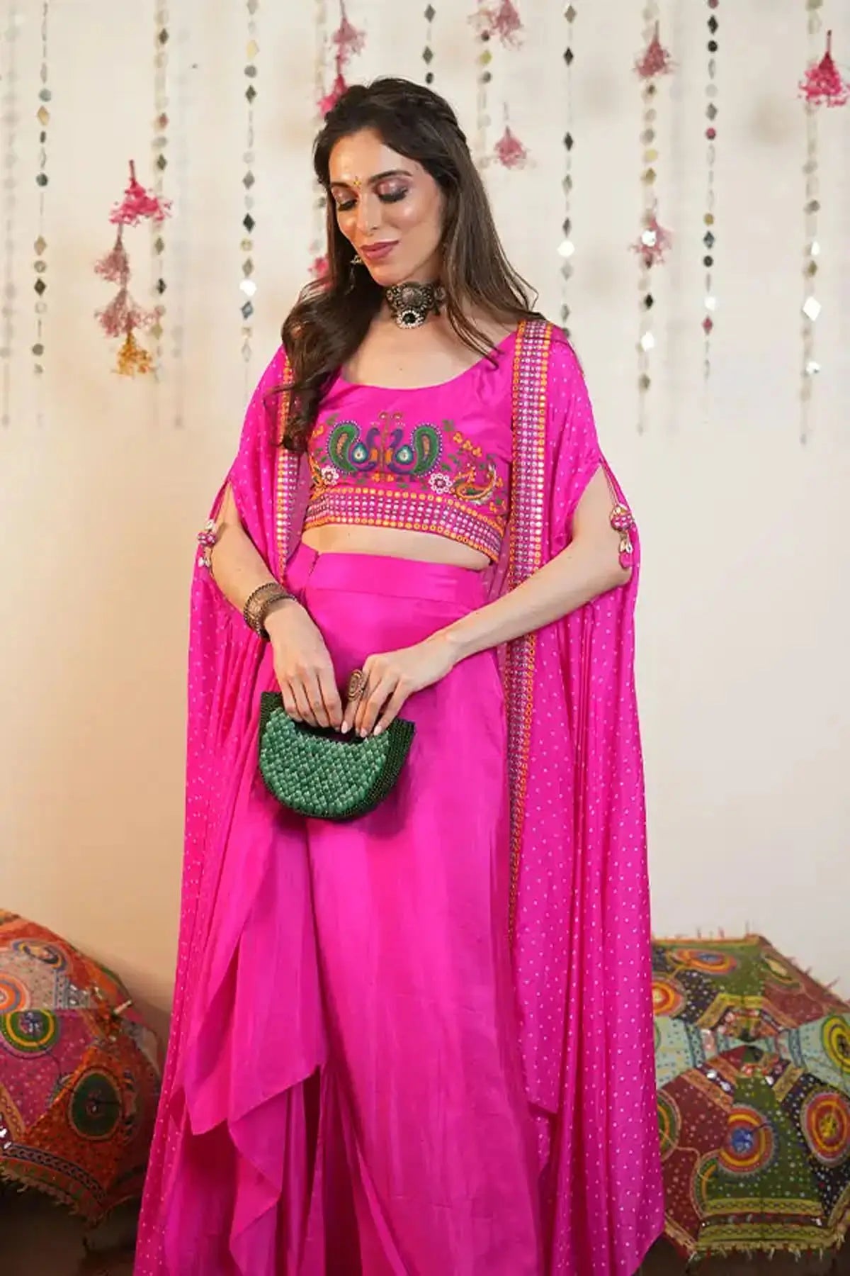 Boho Peacock Cape Set