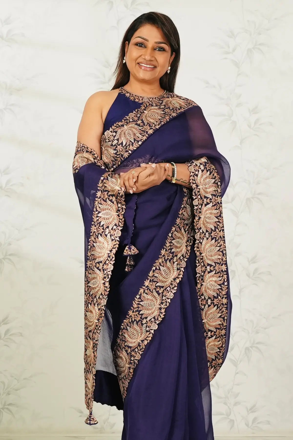 Lotus Organza Saree