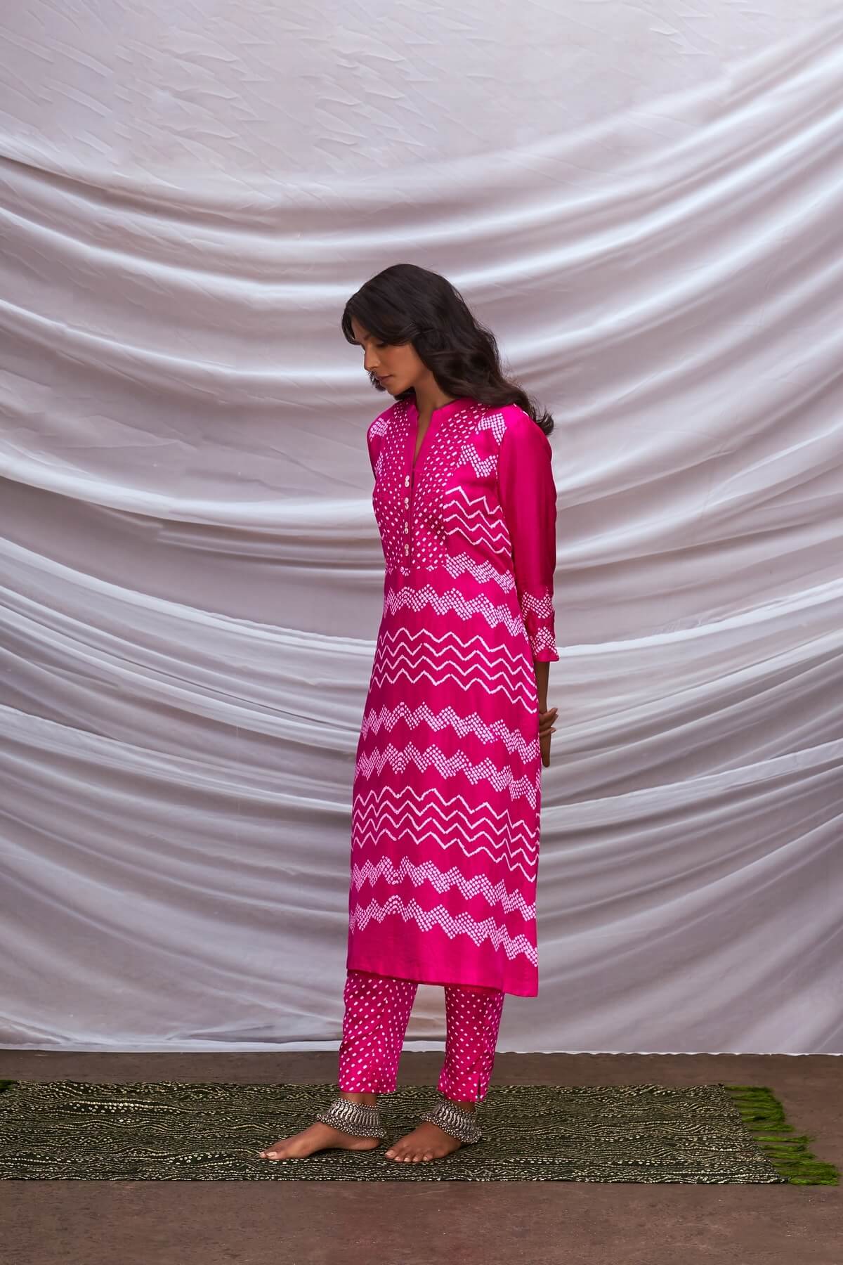 Bandhni Kurta With Pants