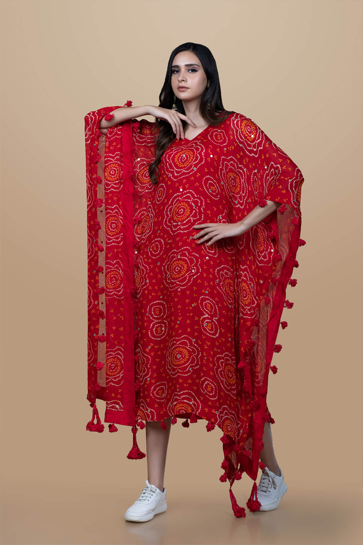 Bandhni kaftan