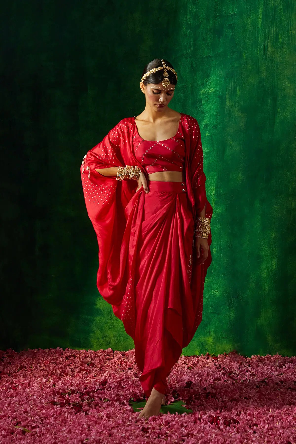 Scarlet Red Cape Set