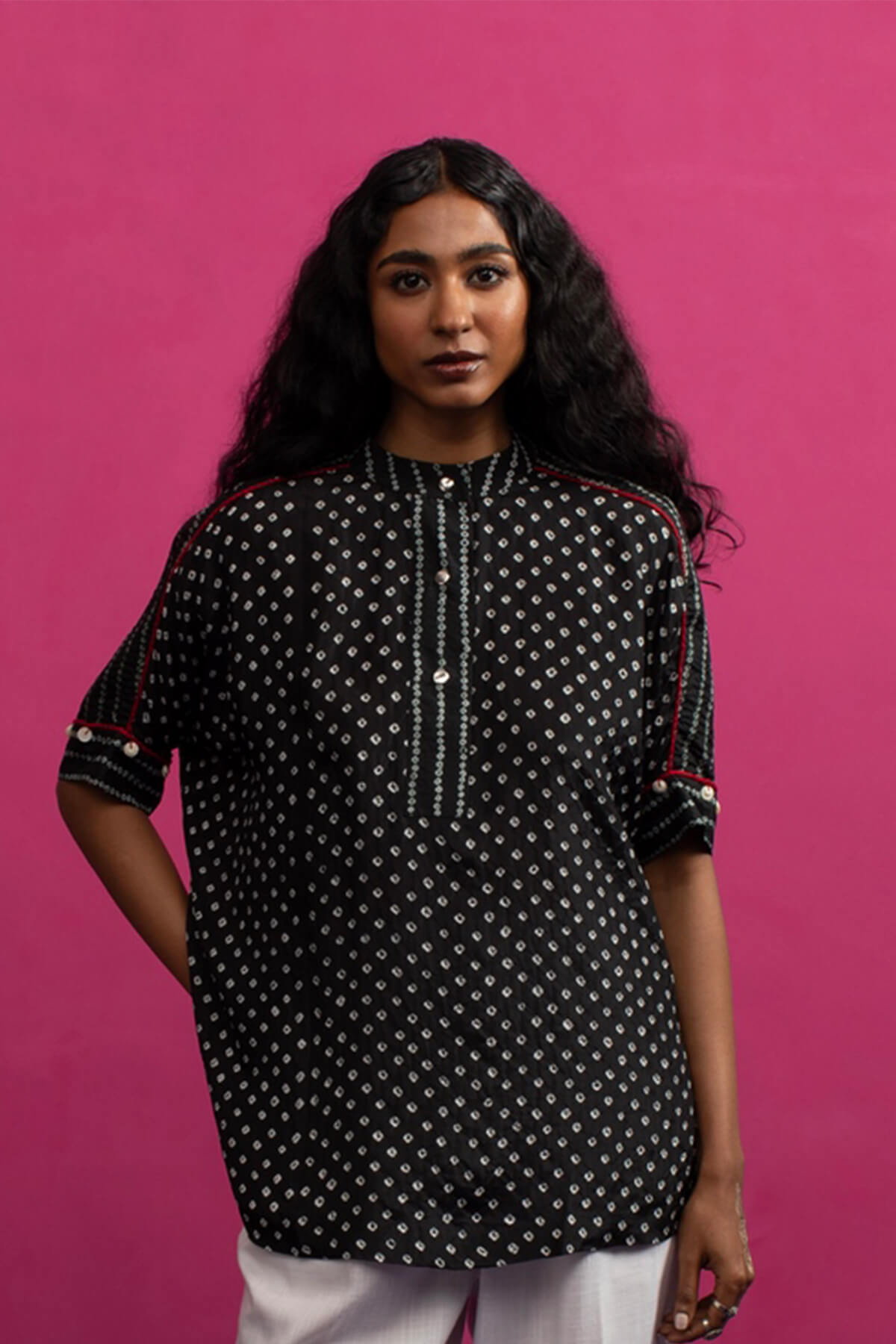 Black bandhni shirt