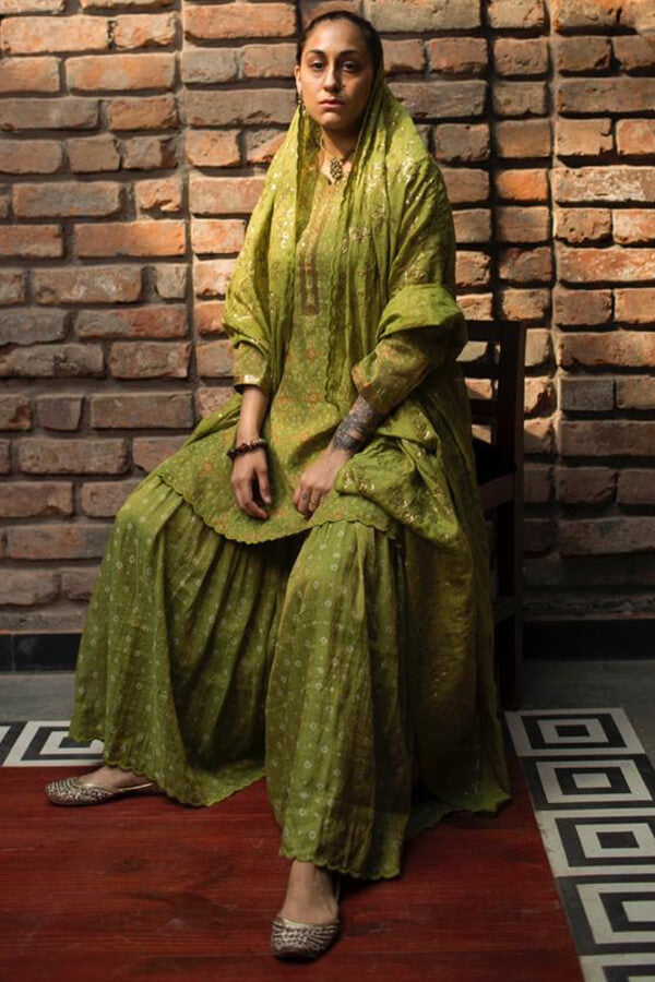 Tissue Chanderi Sharara