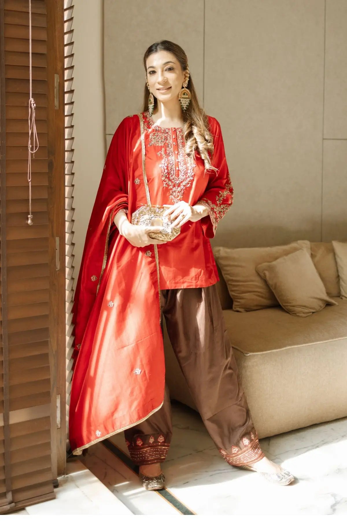Crimson Legacy Farshi Salwar Set