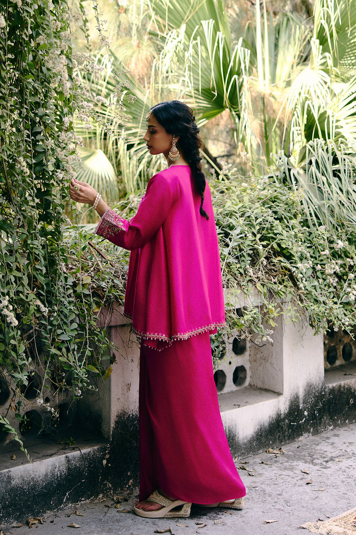 Ease in Fuchsia Sarong Set