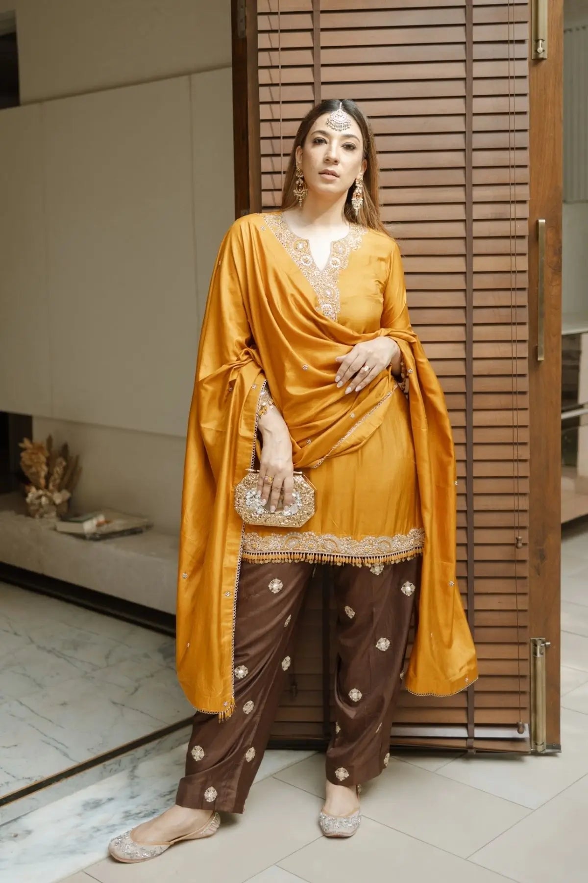 Dusk in Mustard Kurta Set