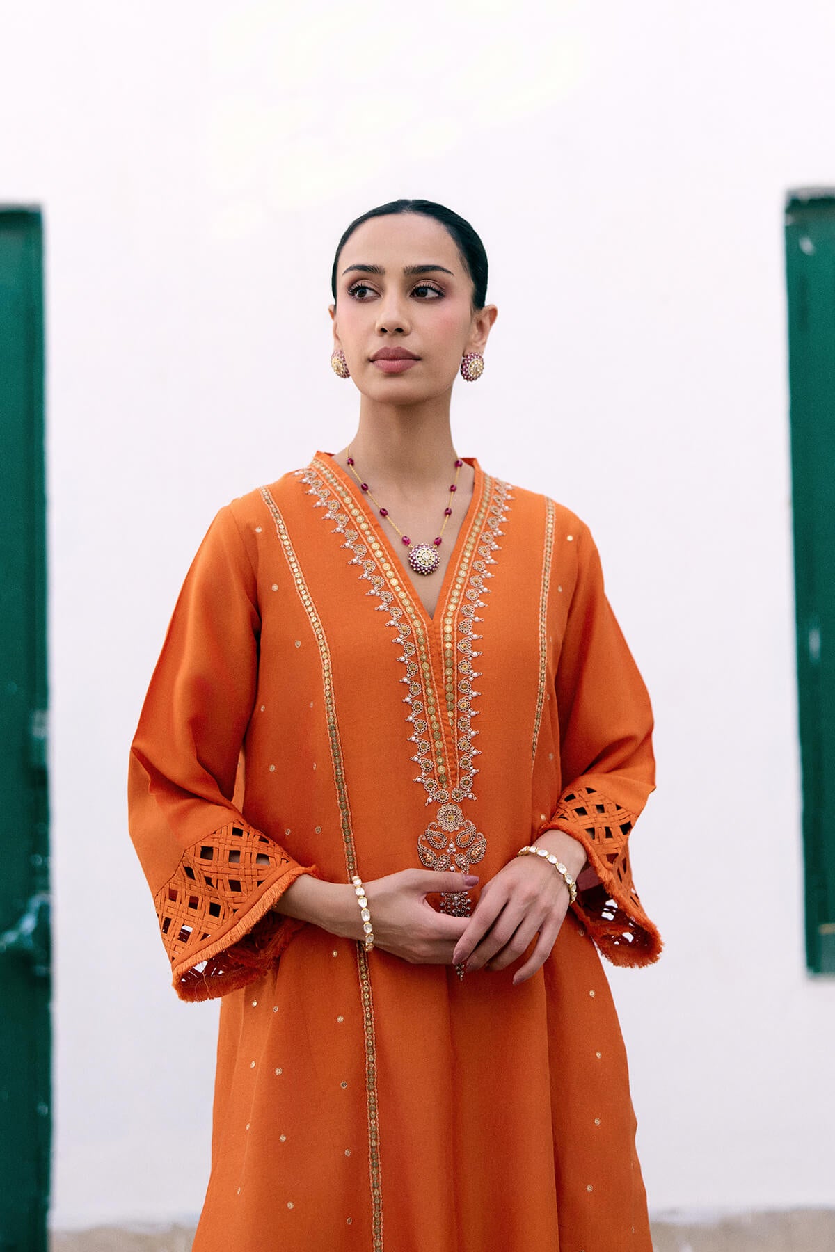 Saffron Choga Set