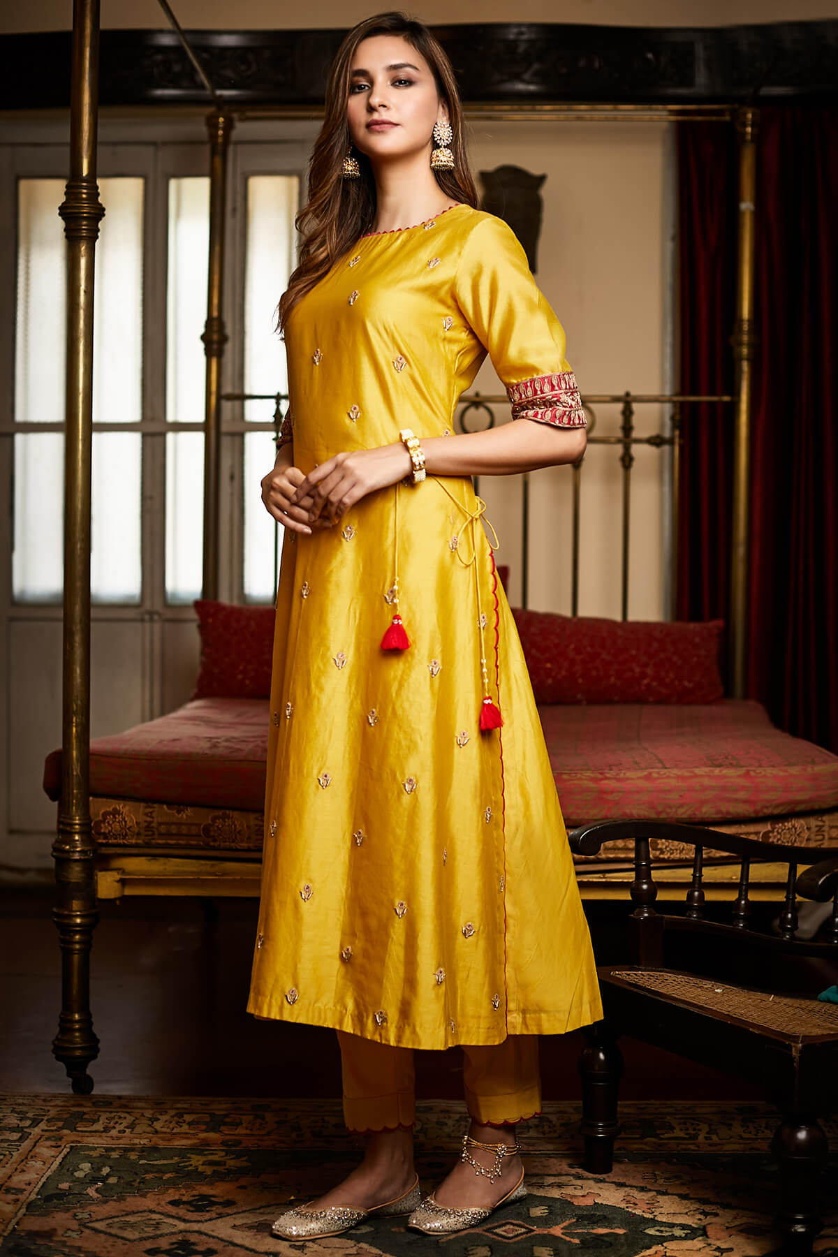 High Slit kurta With Pants