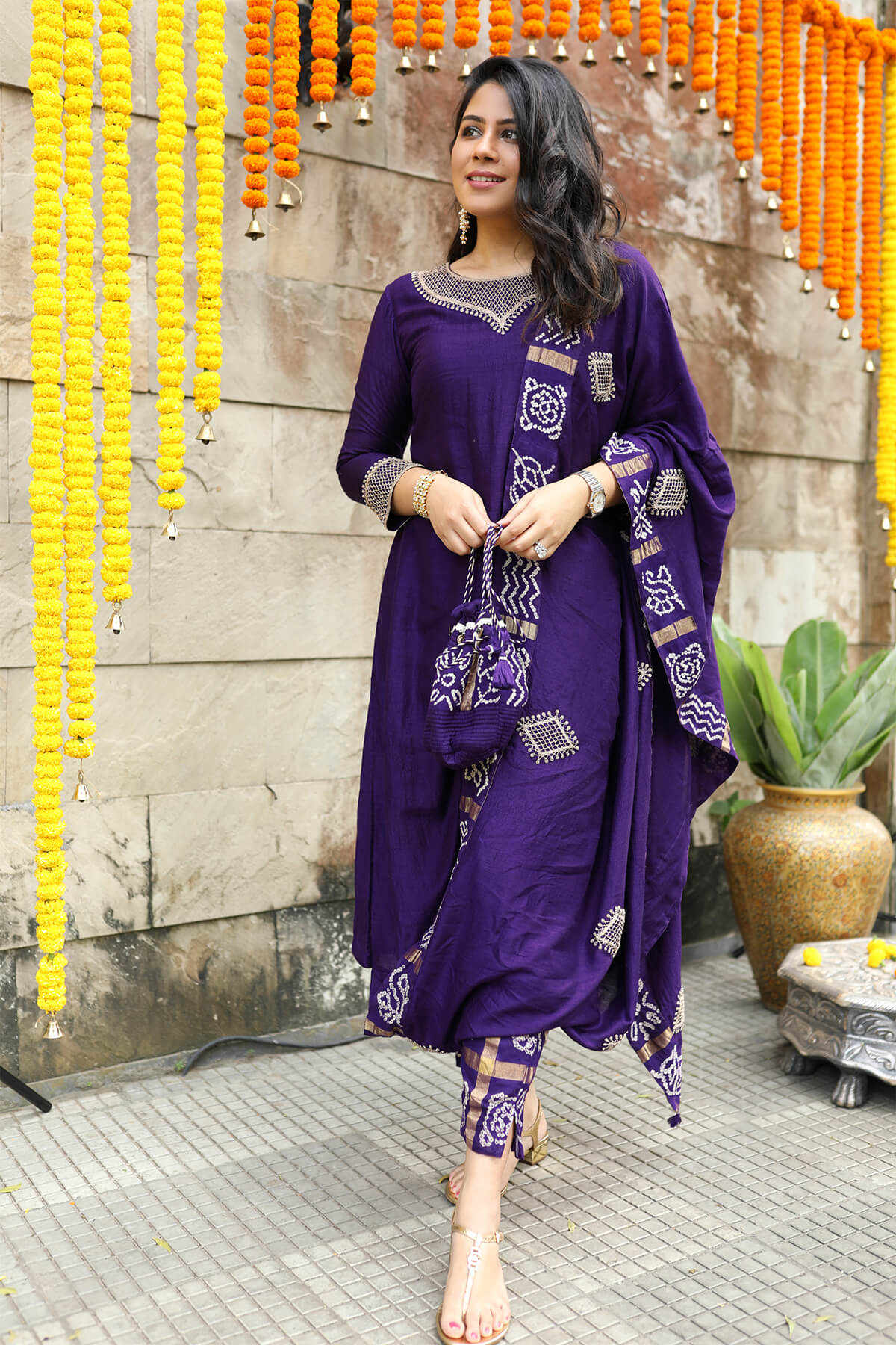 Gharchola Drape Saree With Pants