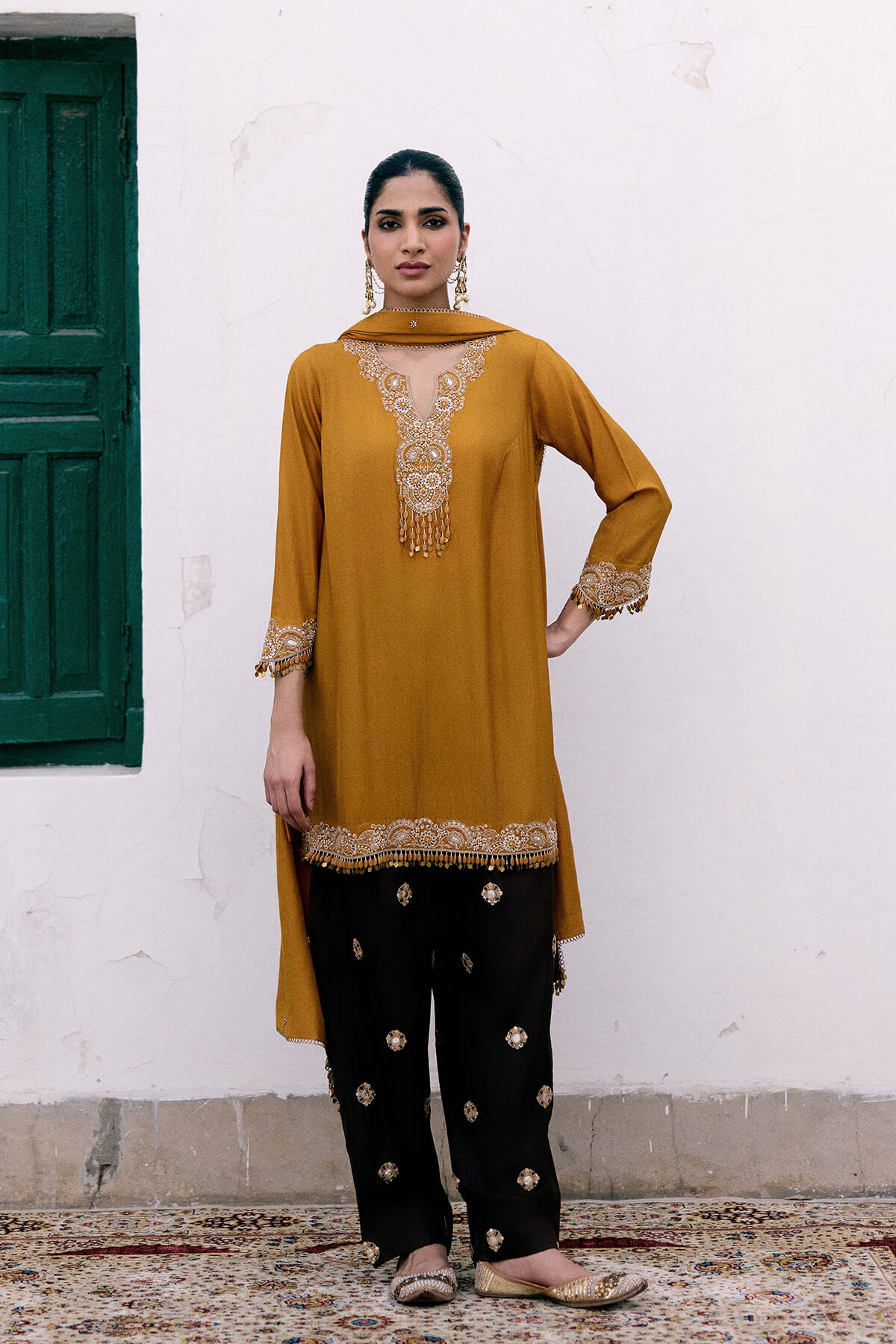Dusk in Mustard Kurta Set